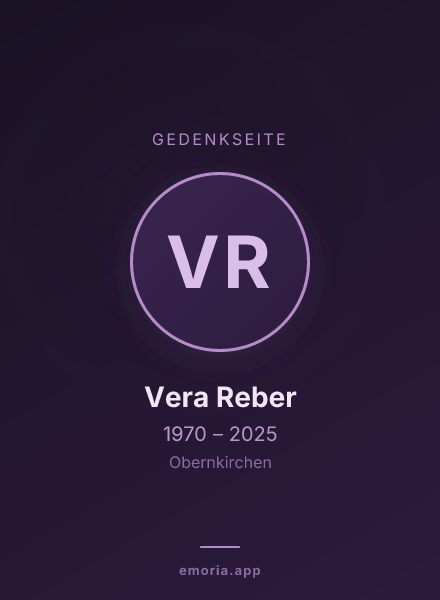 Gedenkportrait von Vera Reber