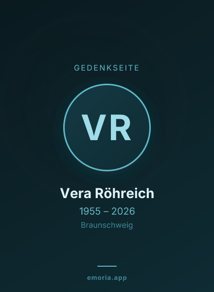 Gedenkportrait von Vera Röhreich