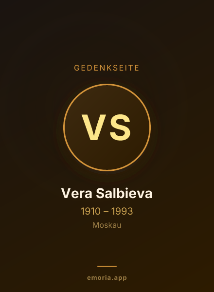 Gedenkportrait von Vera Salbieva