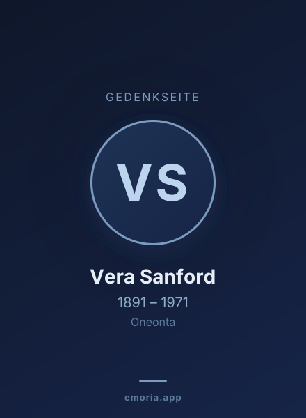 Gedenkportrait von Vera Sanford