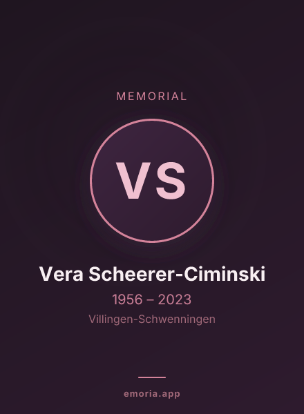 Memorial portrait of Vera Scheerer-Ciminski