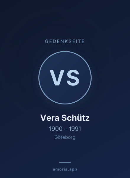Gedenkportrait von Vera Schütz