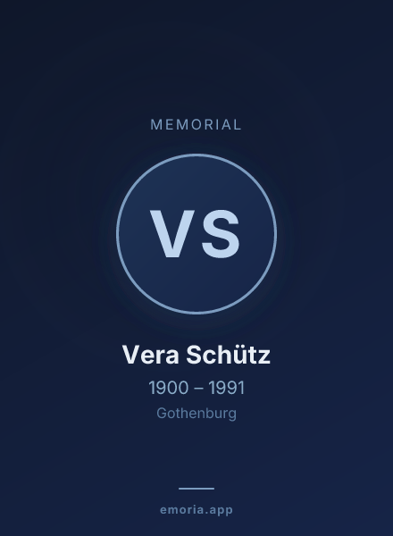 Memorial portrait of Vera Schütz