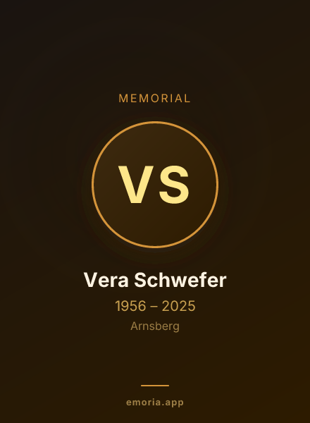 Memorial portrait of Vera Schwefer