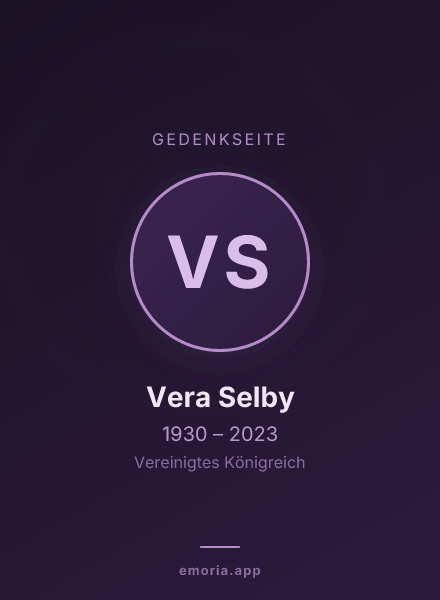 Gedenkportrait von Vera Selby