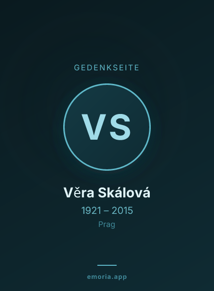Gedenkportrait von Věra Skálová