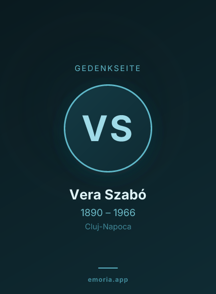 Gedenkportrait von Vera Szabó