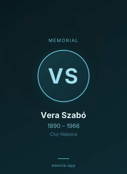 Memorial portrait of Vera Szabó