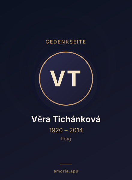 Gedenkportrait von Věra Tichánková