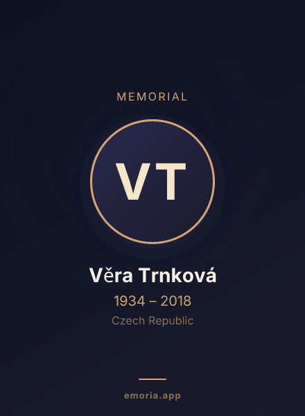 Memorial portrait of Věra Trnková