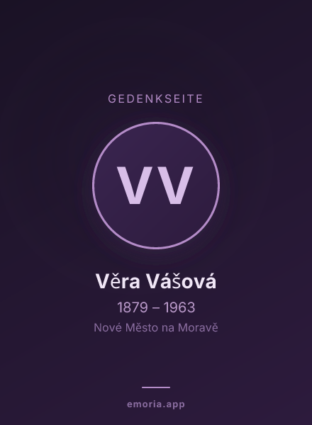 Gedenkportrait von Věra Vášová