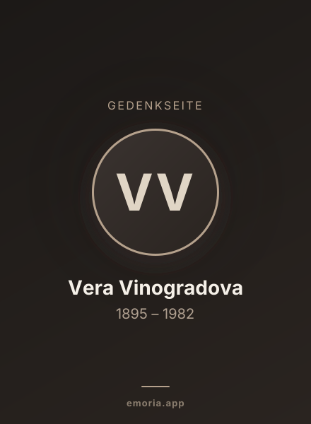 Gedenkportrait von Vera Vinogradova