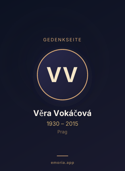 Gedenkportrait von Věra Vokáčová