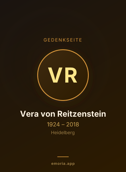 Gedenkportrait von Vera von Reitzenstein
