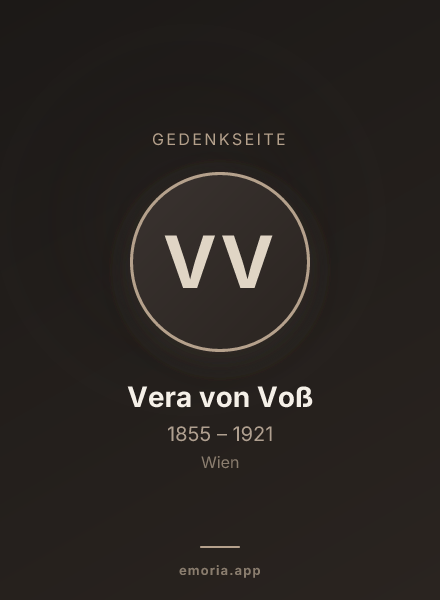 Gedenkportrait von Vera von Voß