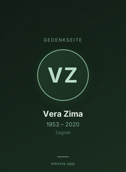 Gedenkportrait von Vera Zima