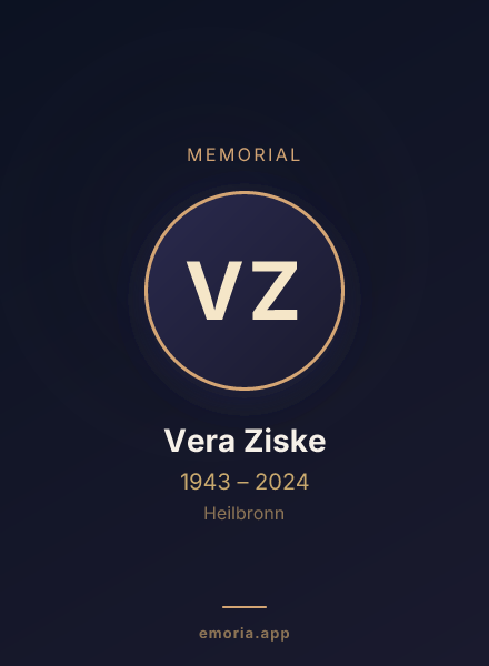 Memorial portrait of Vera Ziske