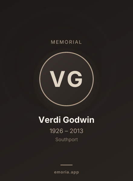 Memorial portrait of Verdi Godwin