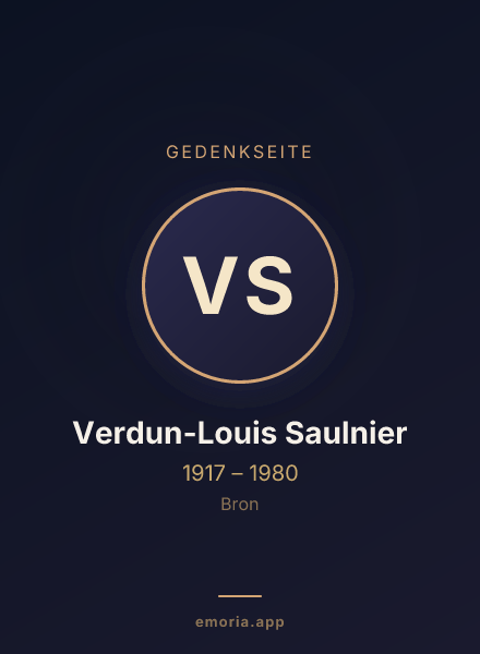 Gedenkportrait von Verdun-Louis Saulnier