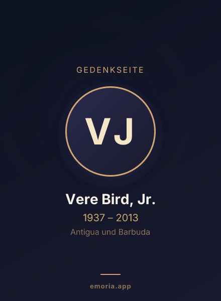 Gedenkportrait von Vere Bird, Jr.