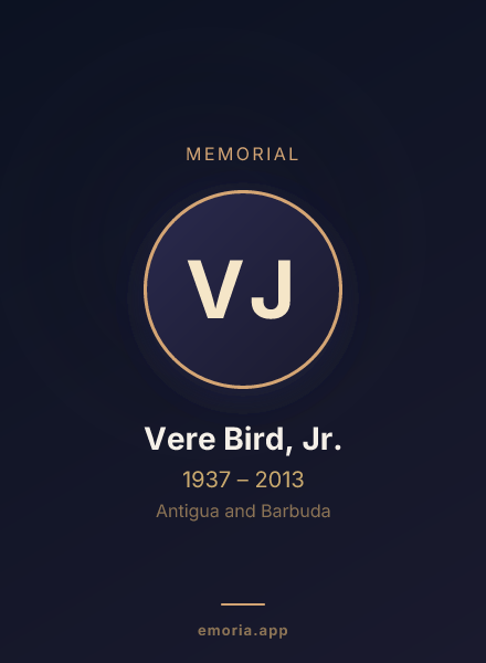 Memorial portrait of Vere Bird, Jr.