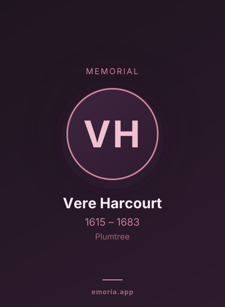 Memorial portrait of Vere Harcourt