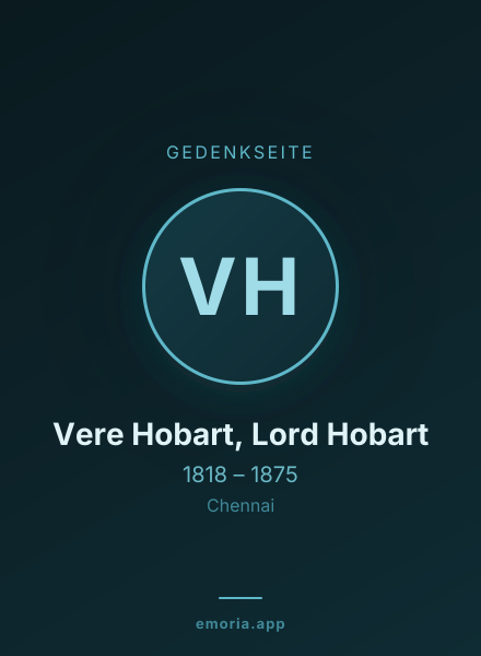 Gedenkportrait von Vere Hobart, Lord Hobart