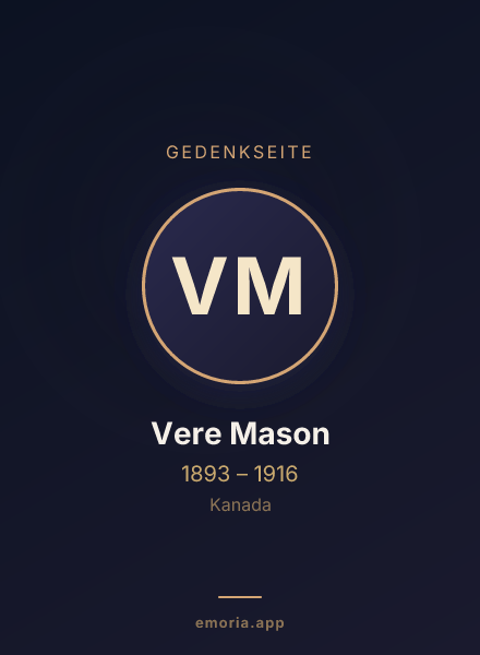 Gedenkportrait von Vere Mason
