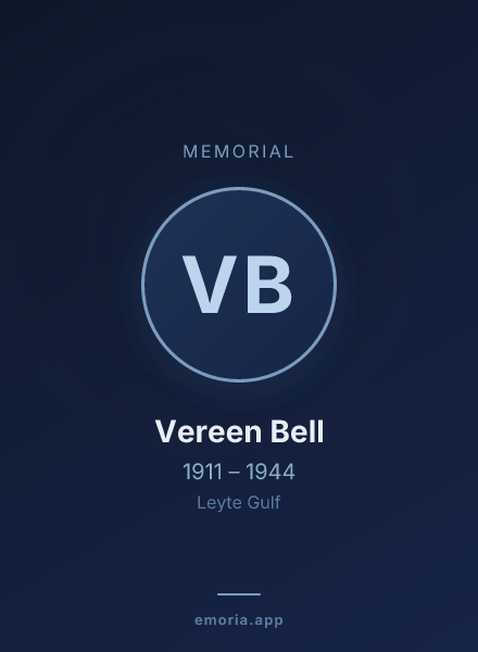 Memorial portrait of Vereen Bell