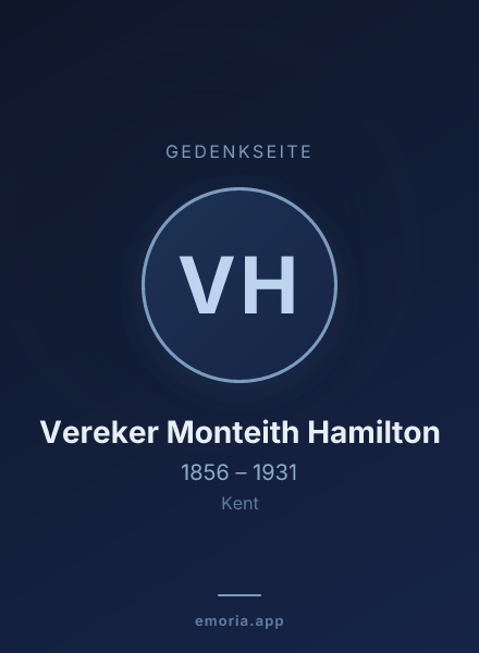 Gedenkportrait von Vereker Monteith Hamilton