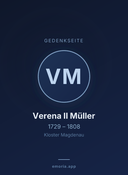 Gedenkportrait von Verena II Müller