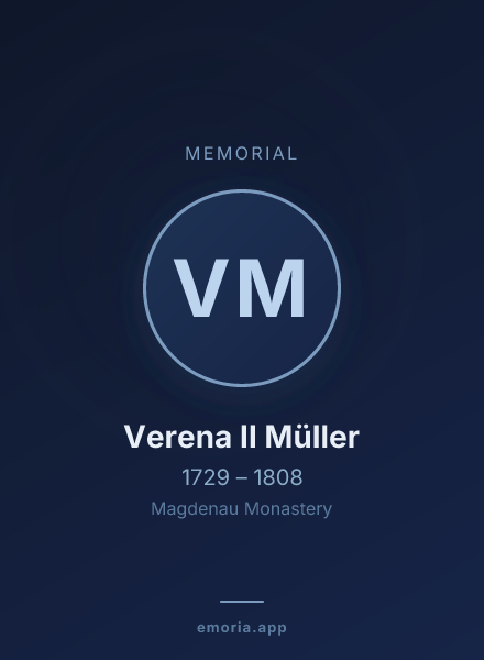 Memorial portrait of Verena II Müller