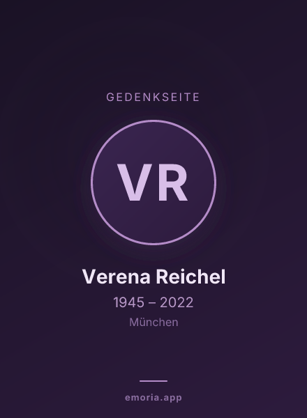 Gedenkportrait von Verena Reichel