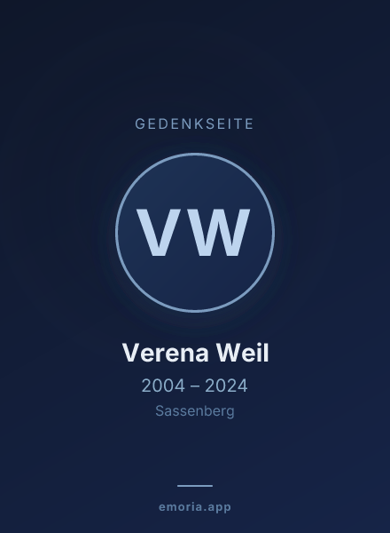Gedenkportrait von Verena Weil