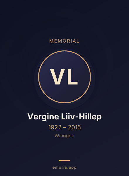 Memorial portrait of Vergine Liiv-Hillep