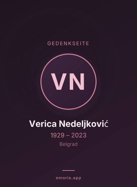 Gedenkportrait von Verica Nedeljković