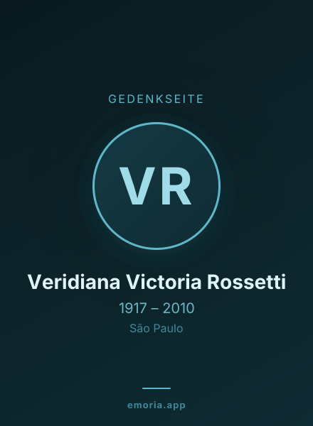 Gedenkportrait von Veridiana Victoria Rossetti