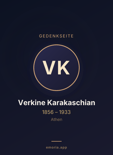 Gedenkportrait von Verkine Karakaschian
