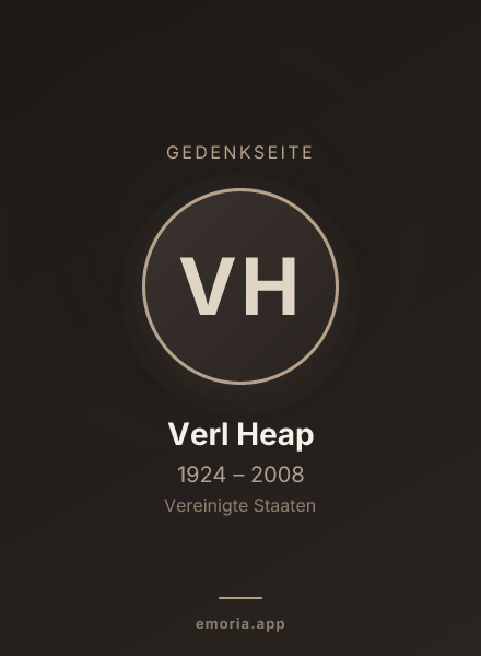 Gedenkportrait von Verl Heap