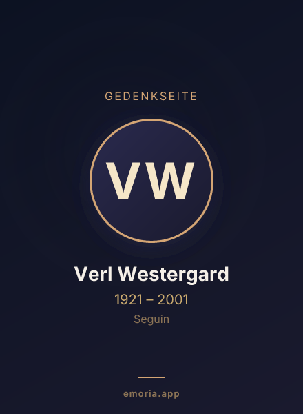 Gedenkportrait von Verl Westergard