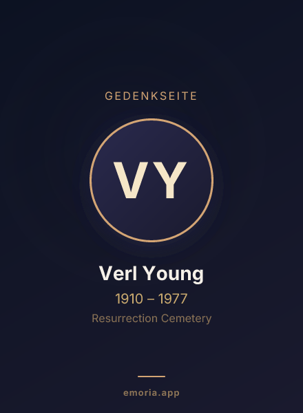 Gedenkportrait von Verl Young