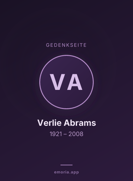 Gedenkportrait von Verlie Abrams