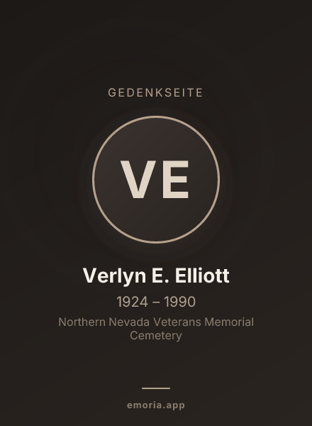 Gedenkportrait von Verlyn E. Elliott