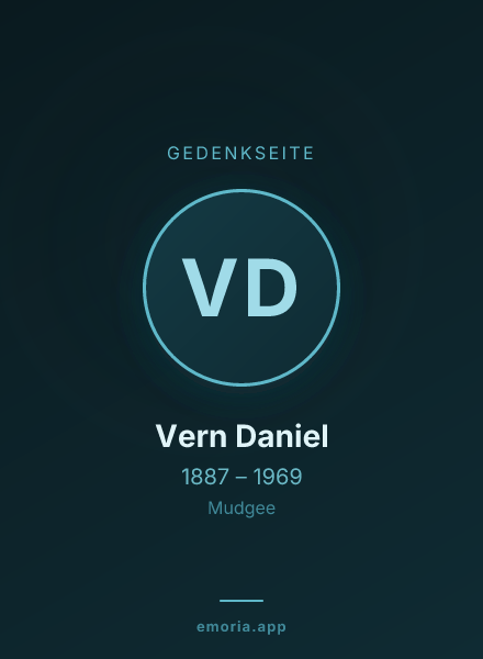 Gedenkportrait von Vern Daniel