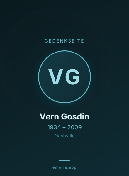 Gedenkportrait von Vern Gosdin