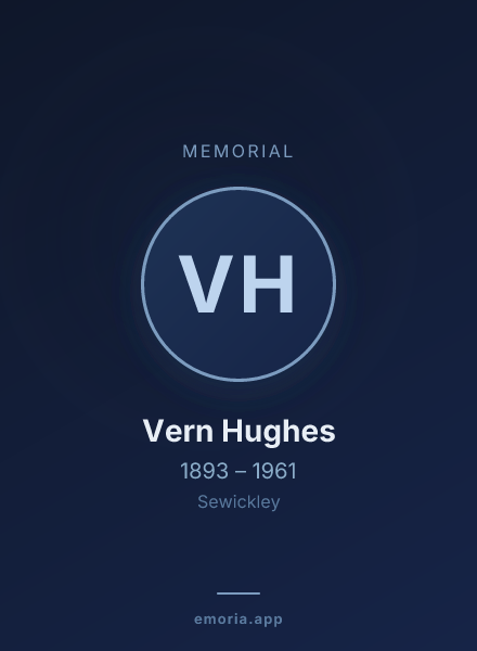 Memorial portrait of Vern Hughes