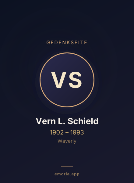 Gedenkportrait von Vern L. Schield