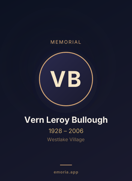 Memorial portrait of Vern Leroy Bullough