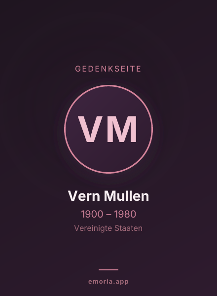 Gedenkportrait von Vern Mullen