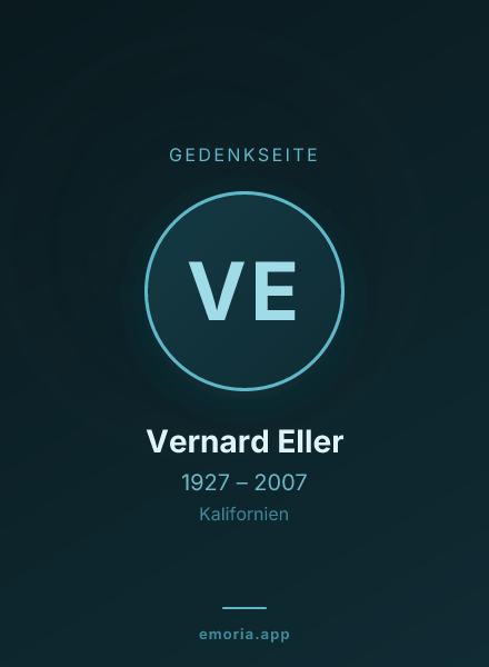 Gedenkportrait von Vernard Eller